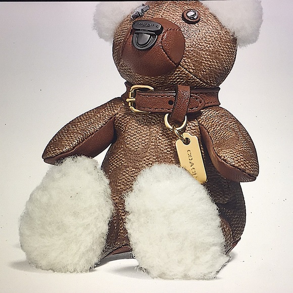 COACH - BEAR BAG CHARM IN SIGNATURE CANVAS (NWT) - Picture 5 of 14